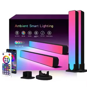 2 adet akış ışık çubuğu BT APP kontrolü akıllı LED ışıklı çubuklar akıllı ortam ışığı eğlence için PC TV odası dekorasyon - Product Image 1