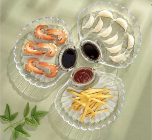 可爱创意一次性玻璃塑料PP餐具圆形方形蘸托盘包装厂家直销 - Product Image 6