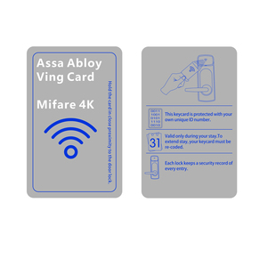 高品質PVCスマートRFIDホテルルームアクセスキー耐久性広く使用可能周波数13.56MHz 125kHz - Product Image 1