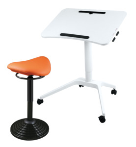 Mesa de ordenador portátil de pie para oficina en casa moderna mesa de ordenador ajustable en altura neumática para uso en comedor y Hospital - Product Image 4