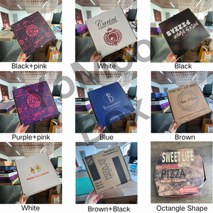 Bán Buôn Bánh Pizza Hộp Gói Carton Nhà Cung Cấp 6 7 8 9 <span class=keywords><strong>10</strong></span> 11 12 <span class=keywords><strong>14</strong></span> 16 18 Inch Tùy Chỉnh Màu Đen Karton Giấy Bữa Ăn Hộp Bánh Pizza Hộp - Product Image 5