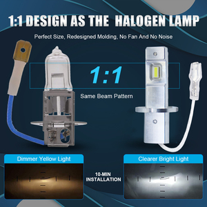 Prius araba için 24W H1 LED far Retrofit 6500K 280 derece güçlendirme yükseltme için tahribatsız far aydınlatma odak yayan - Product Image 6