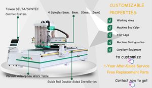 Multi-funzione Cn Router 4 mandrini 1325 Router Cnc macchina per mobili in legno per la produzione di Cnc macchina per il legno - Product Image 4