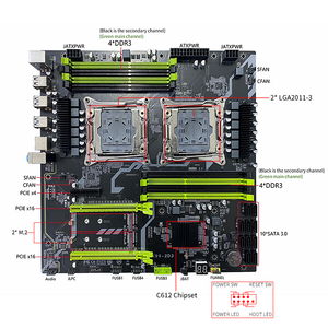 Scheda madre di gioco desktop un processore che supporta dual Intel Xeon E5 LGA2011-V3 pin - Product Image 5