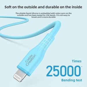 MFi Certified Compatible for <strong>Apple</strong> iPhone 17 Pro Max 16/XR Liquid Silicone Type-C Data Cable - Product Image 4