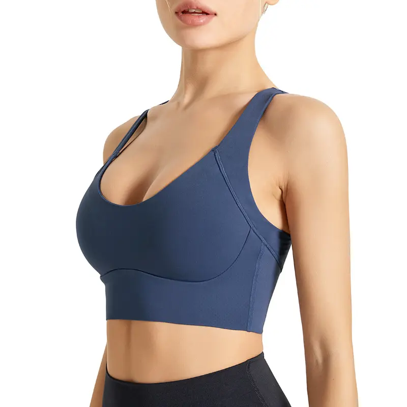 Fábrica Direta One Piece Underwear Bonito Voltar Supportive Seamless Sports Bra Custom Yogawear Para Mulheres Atletas