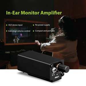 Amplificador de monitor en la oreja Amplificador de auriculares estéreo portátil con entrada XLR Enchufe de ajuste de volumen de salida de 3,5mm