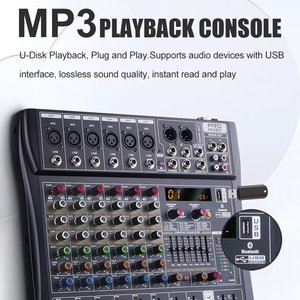 MC-CT6 <strong>Pro</strong> 6/8/12/16 Channel Audio <strong>Mixer</strong> Console Music <strong>Mixer</strong> With Effects Bluetooth USB AUX Send for Karaoke Stage Performance