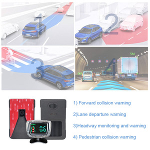 Sistema de seguridad del vehículo con sensor anticolisión Adas LDW + FCW Salida de carril y advertencia de colisión frontal Alarmas de coche - Product Image 2