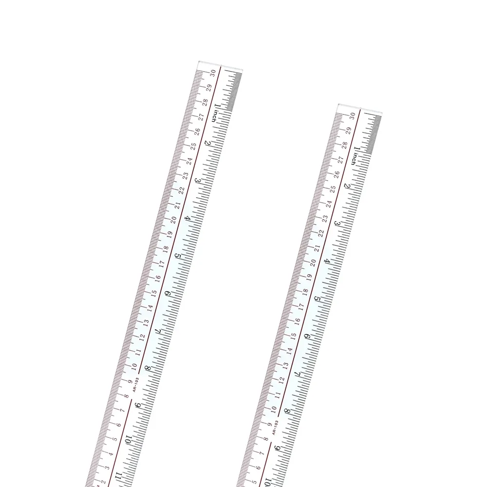 Righello in plastica trasparente da 30cm righello in acrilico trasparente con pollici e centimetri per uso ufficio strumenti di misurazione metrico righello dritto