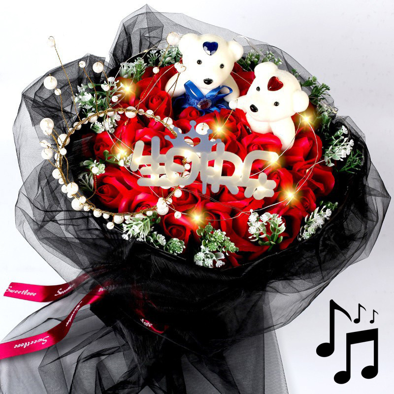 33 bouquets d'ours couronne rouge