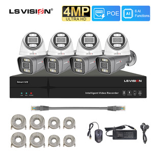 LS VISION Manufacturer CCTV 4CH 8CH 4MP Poe AI Human Outdoor Surveillance Ip <strong>Camera</strong> Kit Cctv <strong>Camera</strong> System Security <strong>Camera</strong> - Product Image 3