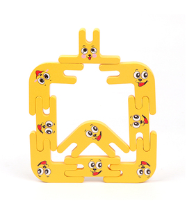OEM Wooden Stacking Balance Toy Colorful Clip Shape IQ Logic Puzzle <strong>Pattern</strong> <strong>Building</strong> <strong>Block</strong> for Kids and Adults - Product Image 5