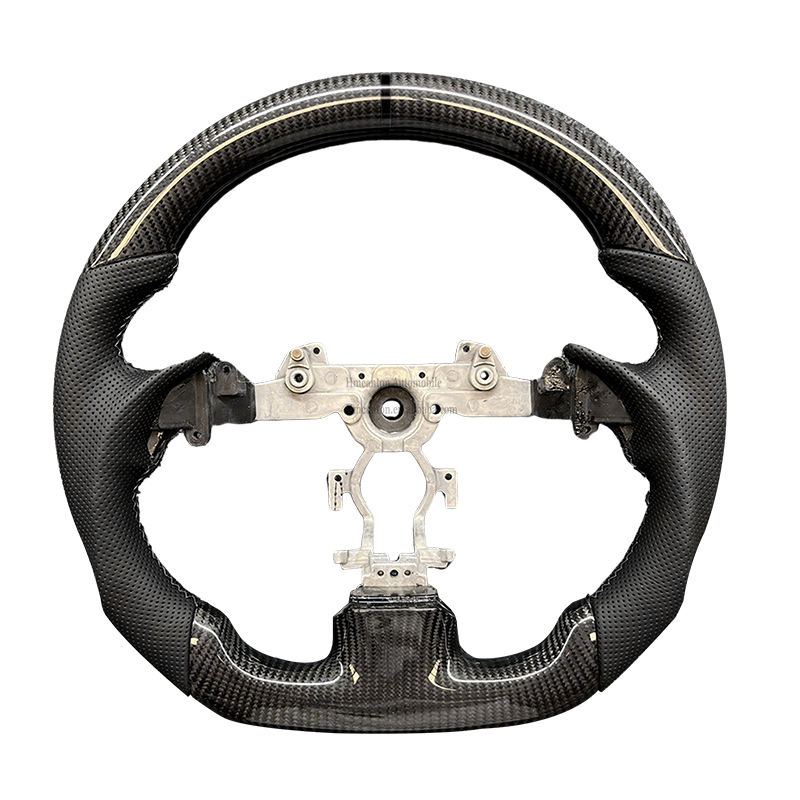 Fibra de carbono + cuero perforado + costura de raya negra + sin ajuste