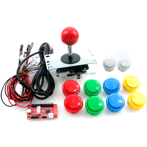 USB PC PS/3 IOS Android All-In-One Game MAME Codificador SANWA Arcade Stick DIY Kit Zero Delay Joystick Botones Empujador de monedas de plástico - Product Image 1