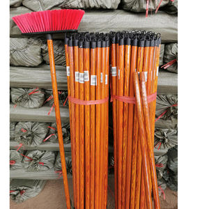 Maior Venda Wood Grain Design PVC Vassoure Cabeça Wide Wooden Broom Stick Floor Wiper para Uso Doméstico - Product Image 5