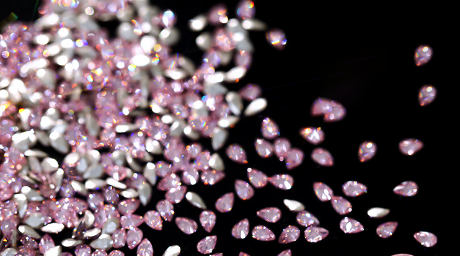 Poire rose cristal - 2*3mm