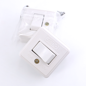 Interruttore quadrato montato su superficie 1 banda per luce con interruttore a comodino piatto a vite, interruttore a mano a pulsante bianco - Product Image 5