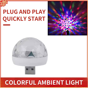 <strong>Mini</strong> USB Colorful RGB Strobe Magic Ball Disco Light Usb Car Atmosphere Lamp Inner Ambient <strong>Star</strong> Light <strong>Led</strong> - Product Image 6