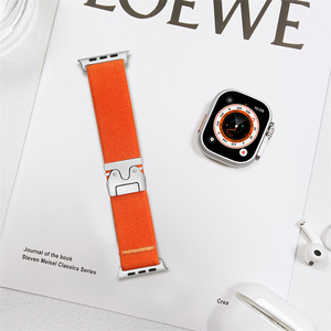 Boucle en nylon pour Apple Watch Series 10 46mm Boucle de style parachute Bande élastique pour IWatch Ultra2 49mm 9 8 7 42 44 45mm Bracelet - Product Image 3
