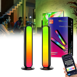 แผงไฟ LED อัจฉริยะซิงค์กับเสียงเพลง,แท่งไฟควบคุมโดย Tuya APP ผ่าน BT RGB โคมไฟตั้งโต๊ะสำหรับ TV PC