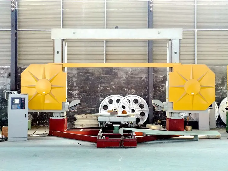 Máquina cortadora de piedra, sierra de bloque de roca de alambre CNC de diamante