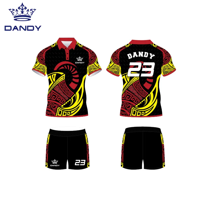 Dye Printing neue Fidschi benutzer definierte Sublimation alle Rugby-Trikot Set Liga schwarze Trikots, billige benutzer definierte Rugby-Shirt