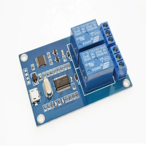 マイクロUSBリレーモジュール5v 2チャンネルリレーモジュール、リレーコントロールパネルインジケータ付き2wayリレー出力usbインターフェイス - Product Image 1