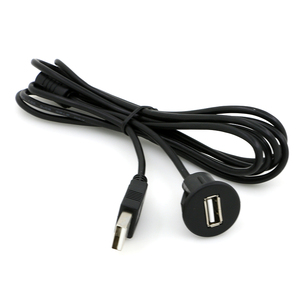 USB 2.0公对母圆形面板安装扩展电缆编织屏蔽打印机计算机条形码扫描仪库存产品