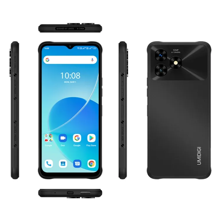 UMIDIGI G5 Mecha Robusto Telefone Face ID Impressão Digital Lateral Desbloquear Android 13 Smartphone 4G OTG Outdoor Versão Global do Telefone Móvel