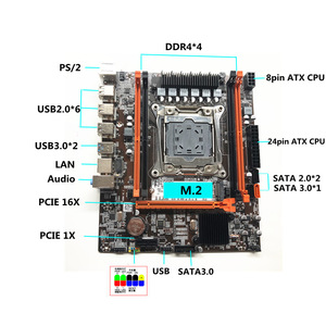 X99H D4 Lga 2011 oyun masaüstü anakart Xeon <span class=keywords><strong>E5</strong></span> <span class=keywords><strong>2620</strong></span> V3 Cpu Combo Xeon DDR4 anne kurulu USB3.0 SATA3.0 M.2 NVME ana kurulu