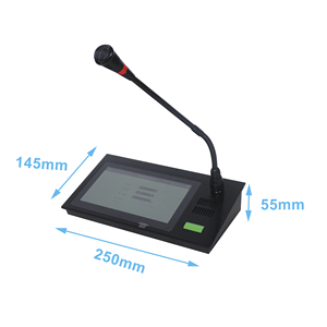 Professionale TCP/IP PA Sistema SIP Rete Tavolo A Collo D'oca di Paging Microfono 7 pollici Touch Screen Stazione di Chiamata con Citofono - Product Image 6