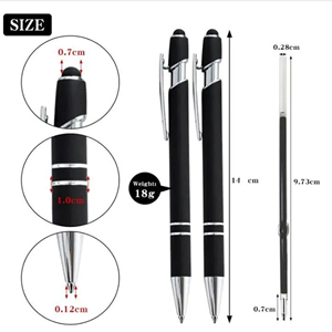 热销多功能触摸屏手写笔金属圆珠笔，带定制徽标印刷，用于手机礼品 - Product Image 4