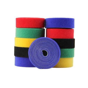Black White Colorful <strong>Hook</strong> <strong>and</strong> <strong>Loop</strong> Back to Back Cable Tie High Quality Customized Double Side Self Locking <strong>Hook</strong> <strong>and</strong> <strong>Loop</strong> Tape - Product Image 1