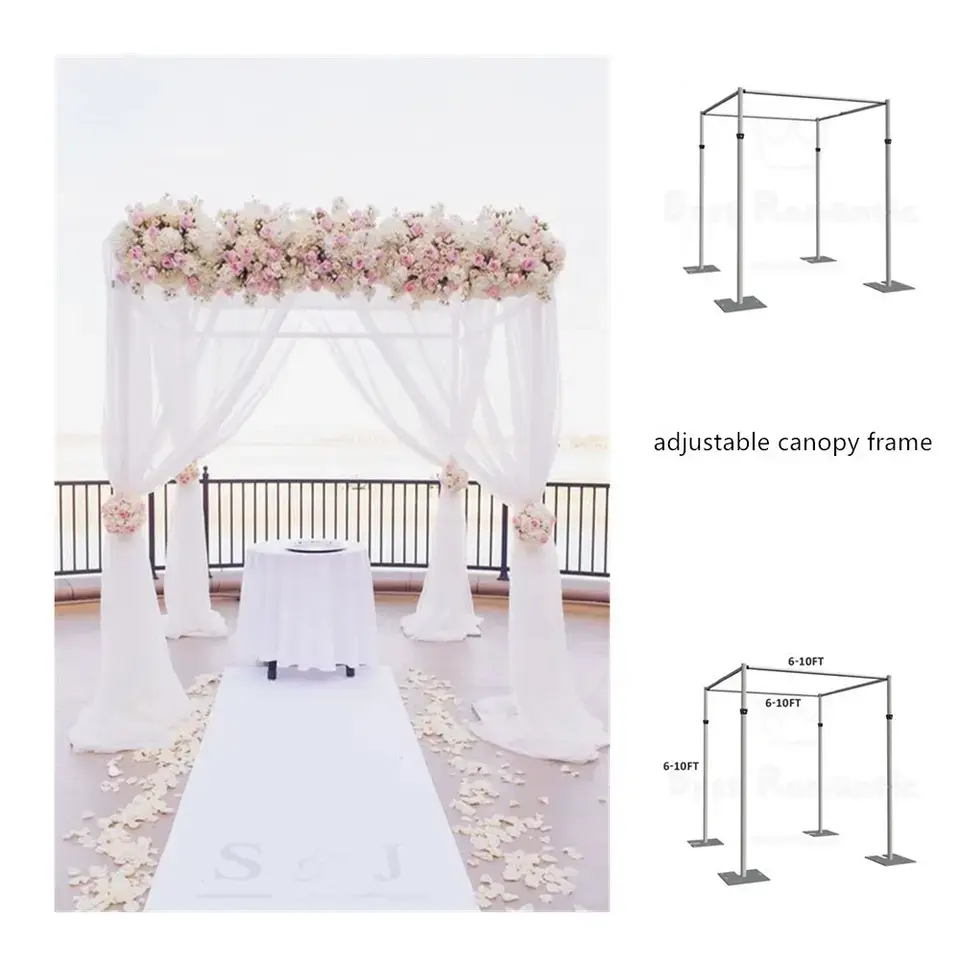 Hot  Adjustable Curtain Pipe And Drape Stand Square Pipedrape For Wedding Event Stage Decoration
