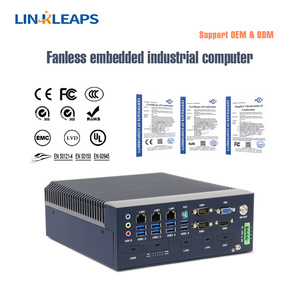 6th &amp; 9th Gen ODM Fanless Industrial Mini PC with 6 RS485 COM &amp; 3 GbE LAN Embedded Industrial Computer Supports Windows Linux OS - Product Image 2