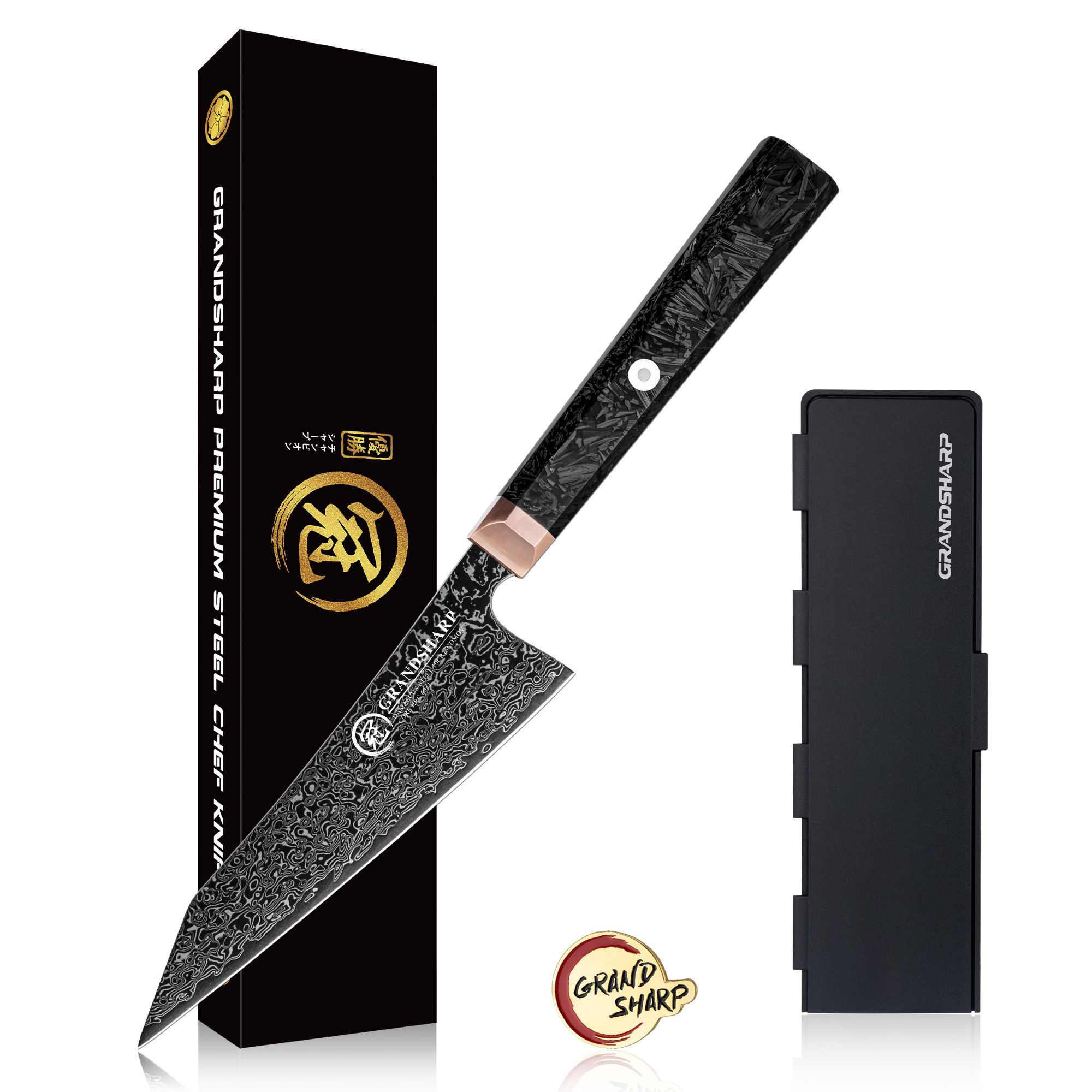 Cuchillo Bunka Negro de 5.5'' con Caja de Regalo