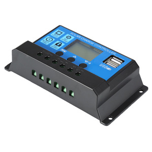 60A/50A/40A/30A/20A/10A Controller per caricabatterie solare 12V 24V Controller per Auto PWM Display LCD 5V Controller di uscita doppia USB - Product Image 5