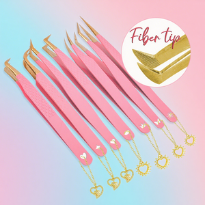 90 Graus Black Lash Pinças Embalagem Private Label Aço Inoxidável Lash Extensões Pinças Ponta Fibra Pinças Cílios Personalizadas - Product Image 2