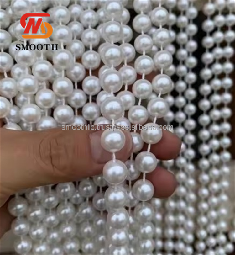 plastic white pearl curtain