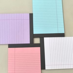 Wholesale Simple Horizontal Line A5 Color Paper Book Self-Adhesive Portable Cross-Border <strong>Notebook</strong> for <strong>Memos</strong> Plans and <strong>Notes</strong>