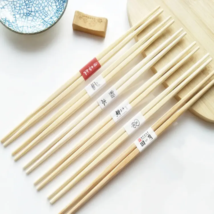 Benutzer definierte doppelte Verwendung 2 Punkte Ranchu Premium Hashi Bambus Essstäbchen im japanischen Stil mit benutzer definierten Papier verpackung für Sushi