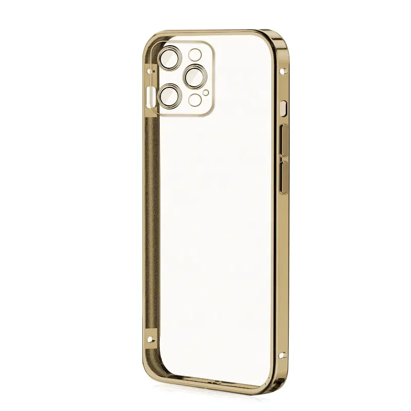 सोने कवच अल्ट्रा स्लिम धातु और पीसी हाइब्रिड प्रकरण iPhone के लिए बनाया गया 13 14 प्रो मैक्स 6.1 6.7 इंच मामले