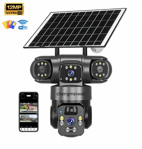 V380กล้องวงจรปิดกลางแจ้ง3เลนส์ PTZ 360ไร้สาย WIFI สัญญาณเสียงสองทางติดตามอัตโนมัติกล้องรักษาความปลอดภัย12mp - Product Image 1
