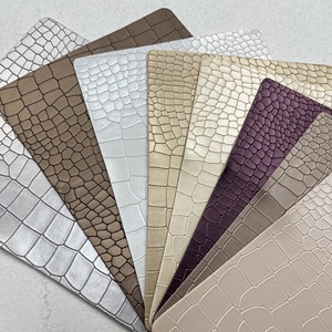 Bagaj ve çanta için ücretsiz örnek PVC Faux deri kumaş, bagaj dekorasyon için PU Rexine deri malzeme Stocklot levhalar - Product Image 1