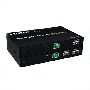4K 200M HDMI KVM IP扩展器支持带红外和本地环路输出的KVM，支持多点到多点