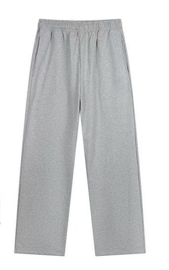 Pantalón de chándal gris de pierna recta
