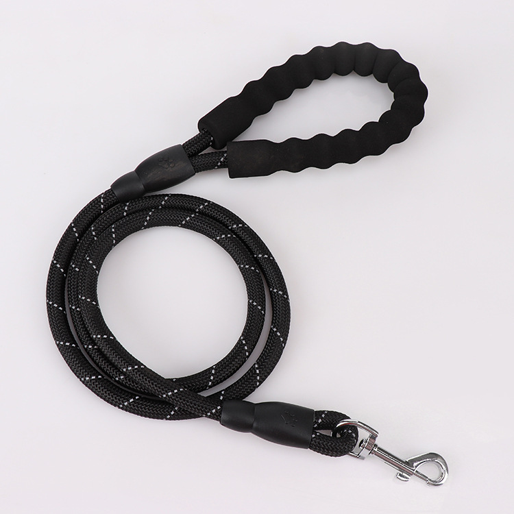 corde ronde réfléchissante en nylon noir