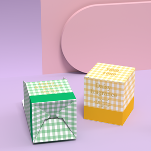 Wholesale Full Color Printing Scented Candles <strong>Box</strong> Custom Reusable Square Shape Candles <strong>Box</strong> Best Selling Checkerboard Gift <strong>Box</strong> - Product Image 2