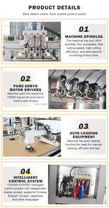 Enrutador CNC automático 4x9, producción de puertas de muebles ATC, Madera/MDF/acrílico, tornos de corte anidado, carga automática, descarga, nuevo - Product Image 4